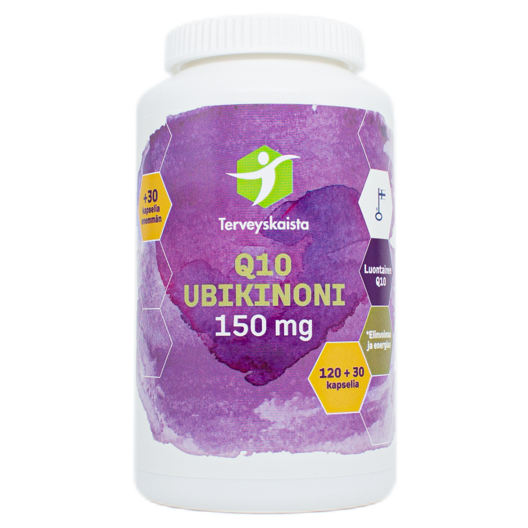 Terveyskaista Q10 Ubikinoni 150 mg 120+30 kaps. kampanjapakkaus