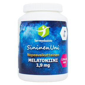 Terveyskaista Sininen Uni - Nopeavaikutteinen Melatoniini 1,9 mg 150 tabl.