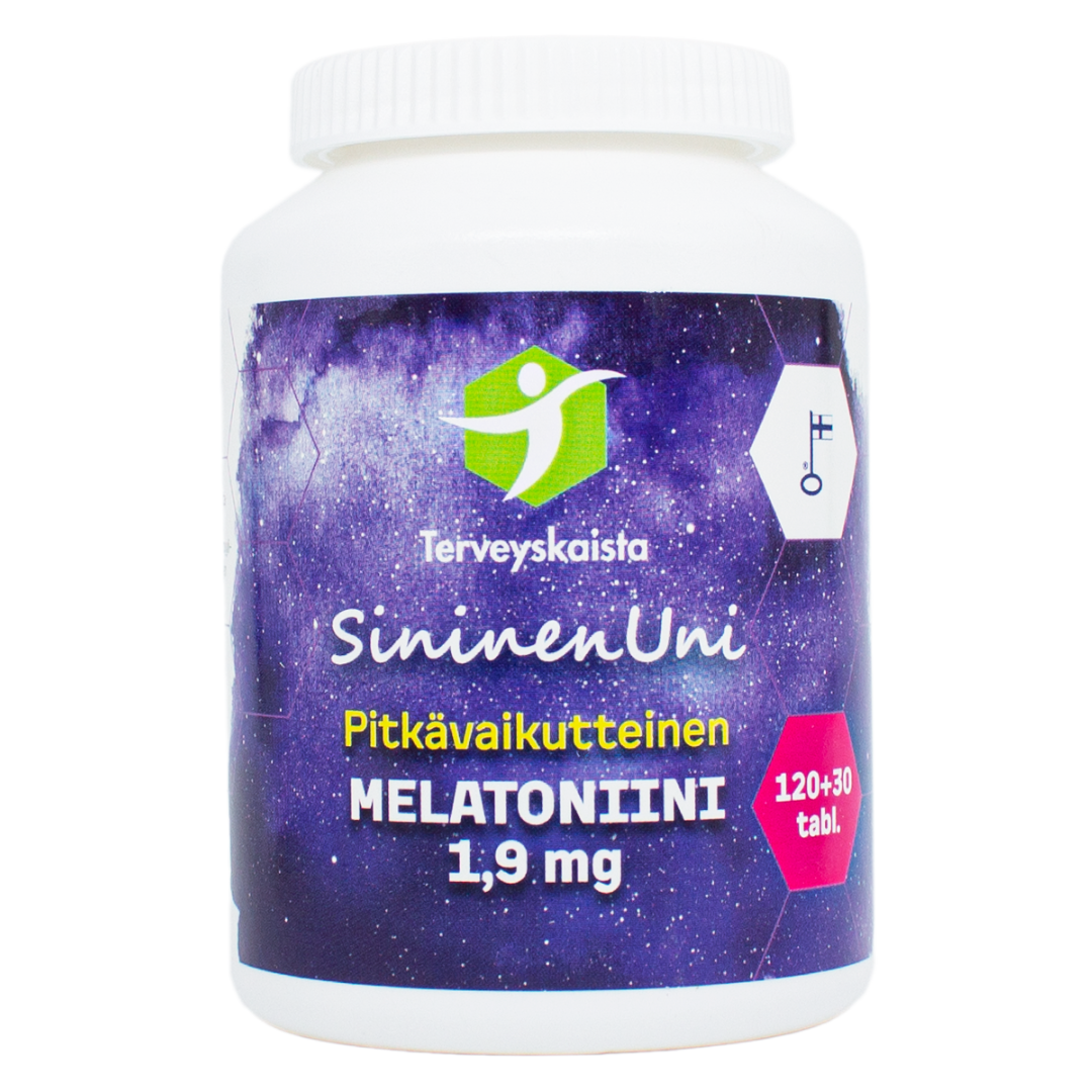 Terveyskaista Sininen Uni - Pitkävaikutteinen Melatoniini 1,9 mg 150 tabl.