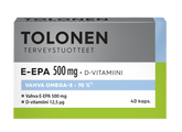 Tolonen E-EPA 500 mg + D-Vitamiini 40 kaps.
