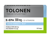 Tolonen E-EPA 500 mg + D-Vitamiini 40 kaps.