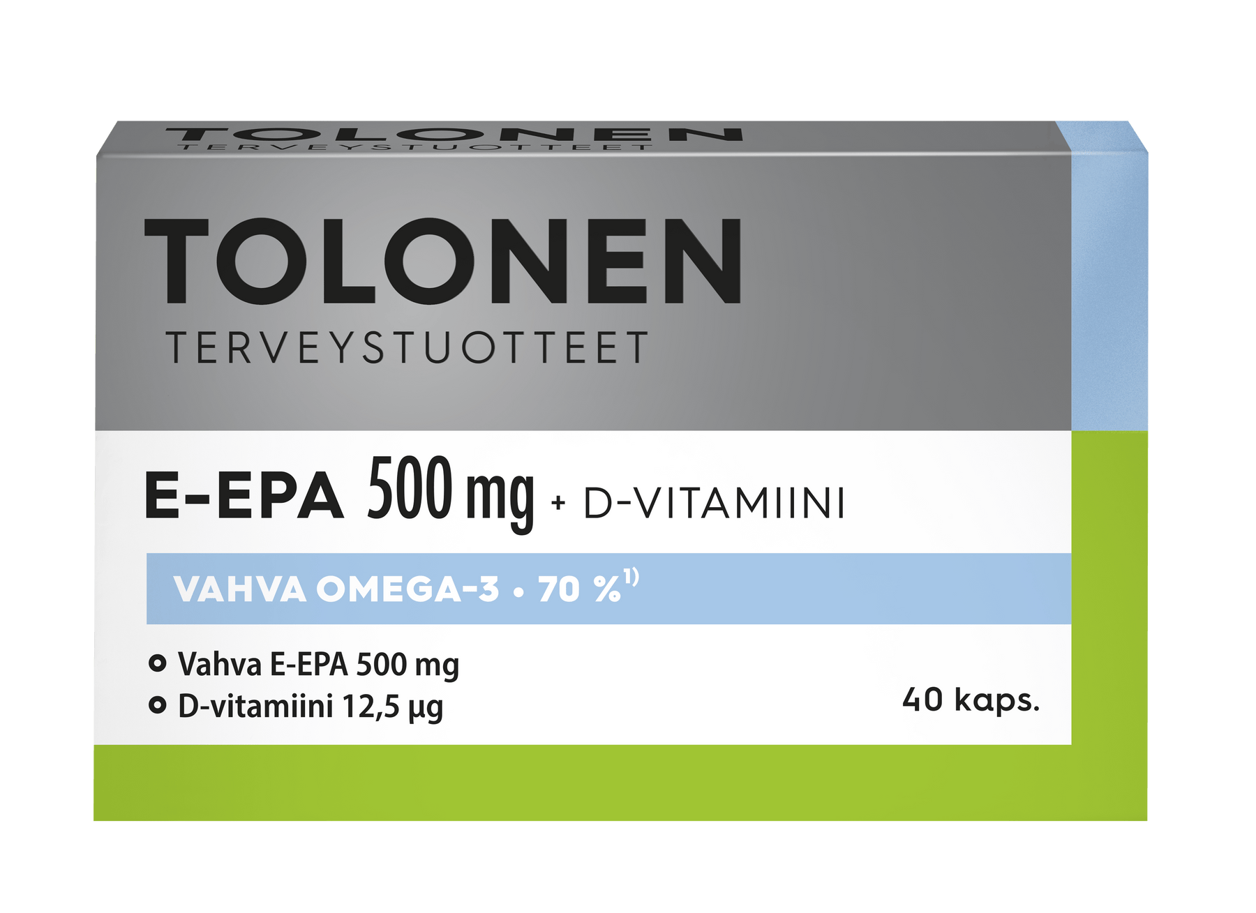 Tolonen E-EPA 500 mg + D-Vitamiini 40 kaps.