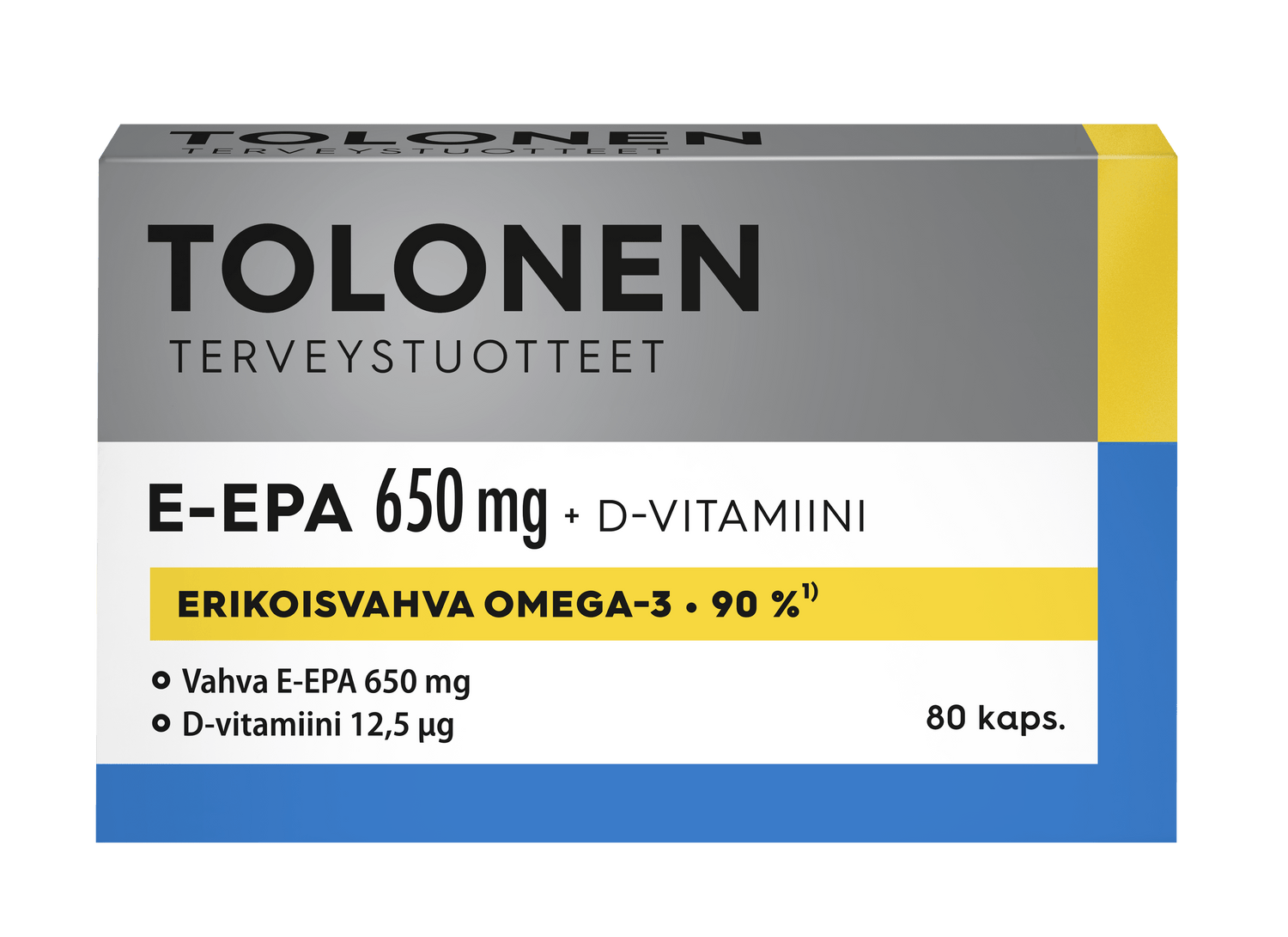 Tolonen E EPA 650 Mg D vitamiini 80 Kaps tolonen-e-epa-650-mg-d-vitamiini-80-kaps