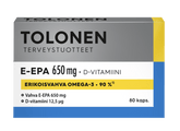 Tolonen E-EPA 650 mg + D-vitamiini 80 kaps.