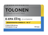 Tolonen E-EPA 650 mg + D-vitamiini 80 kaps.