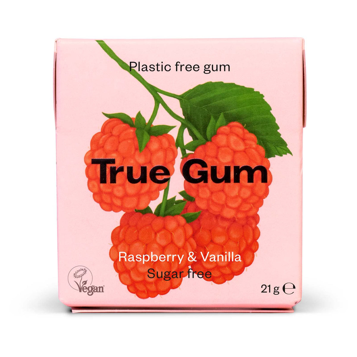 True Gum Ksylitolipurukumi Vadelma & Vanilja - Sokeriton