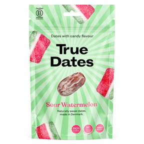 True Dates Sour Watermelon - Taatelimakeinen Kirpeä Vesimeloni 100 g