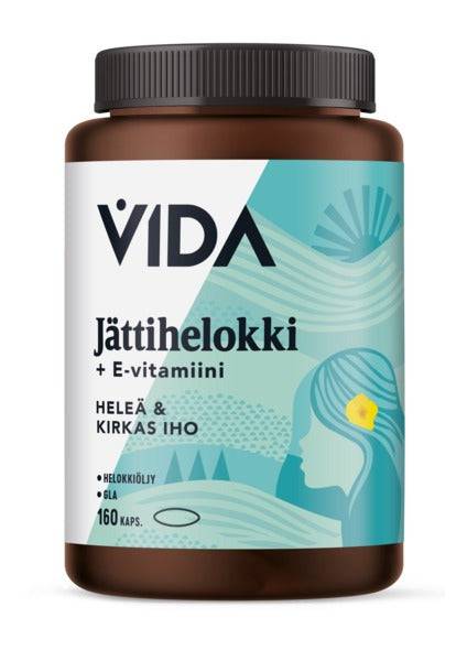 Vida Jättihelokki + E-vitamiini 160 kaps.