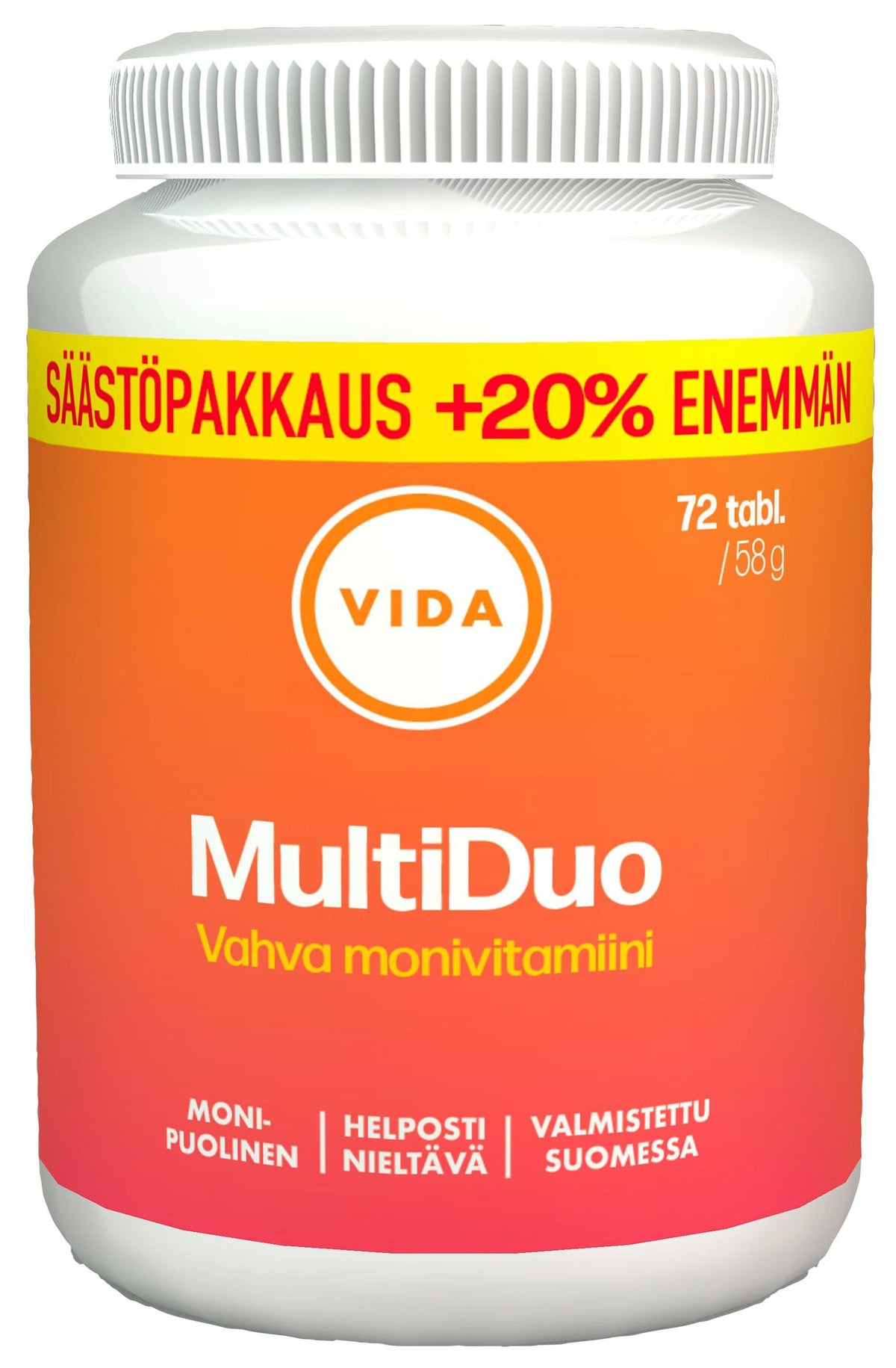 Vida MultiDuo Vahva Monivitamiini SÄÄSTÖPAKKAUS 72 tabl.