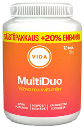 Vida MultiDuo Vahva Monivitamiini SÄÄSTÖPAKKAUS 72 tabl.