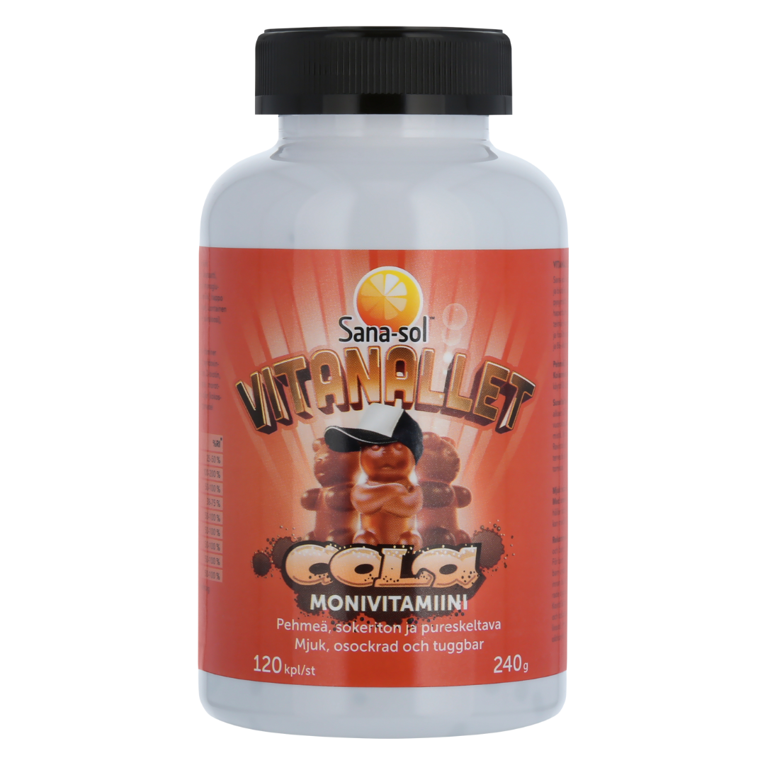 Sana-sol Vitanallet 120 kpl - Monivitamiini Cola