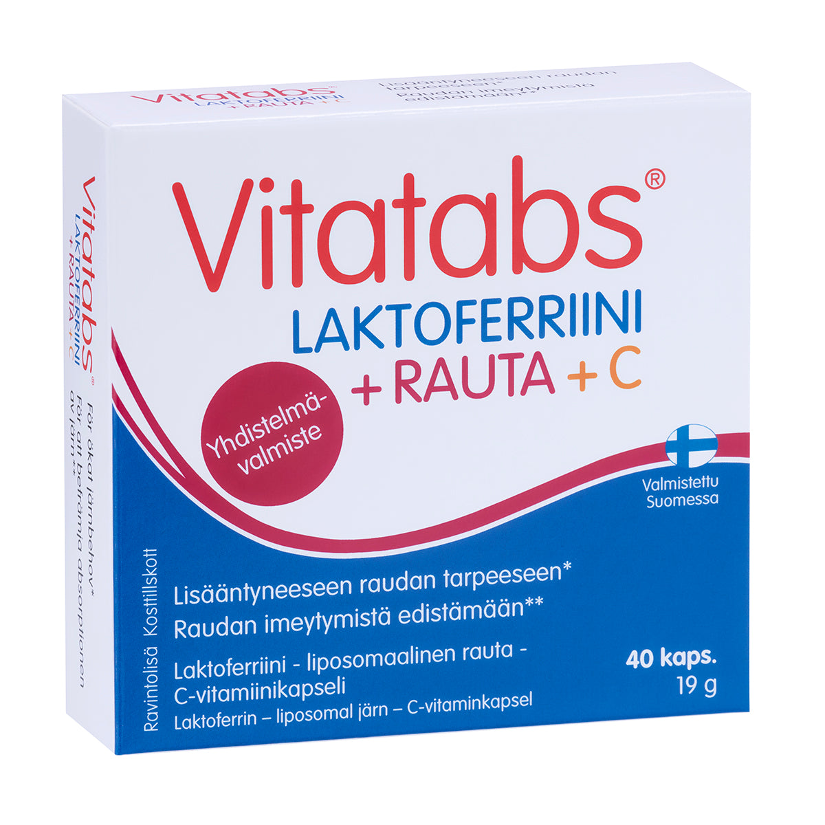 Vitatabs Laktoferriini + Rauta + C 40 kaps.