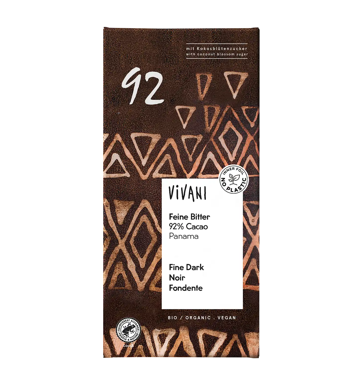 Vivani Fine Dark Cacao - Luomu Tummasuklaa 92 % 80 g