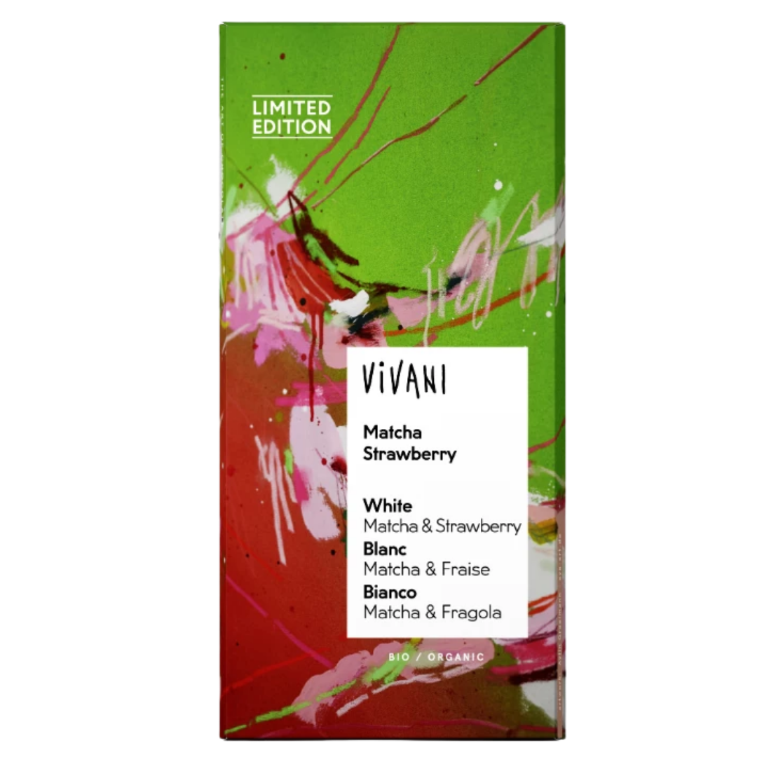Vivani Matcha Mansikka Valkosuklaa 80 g