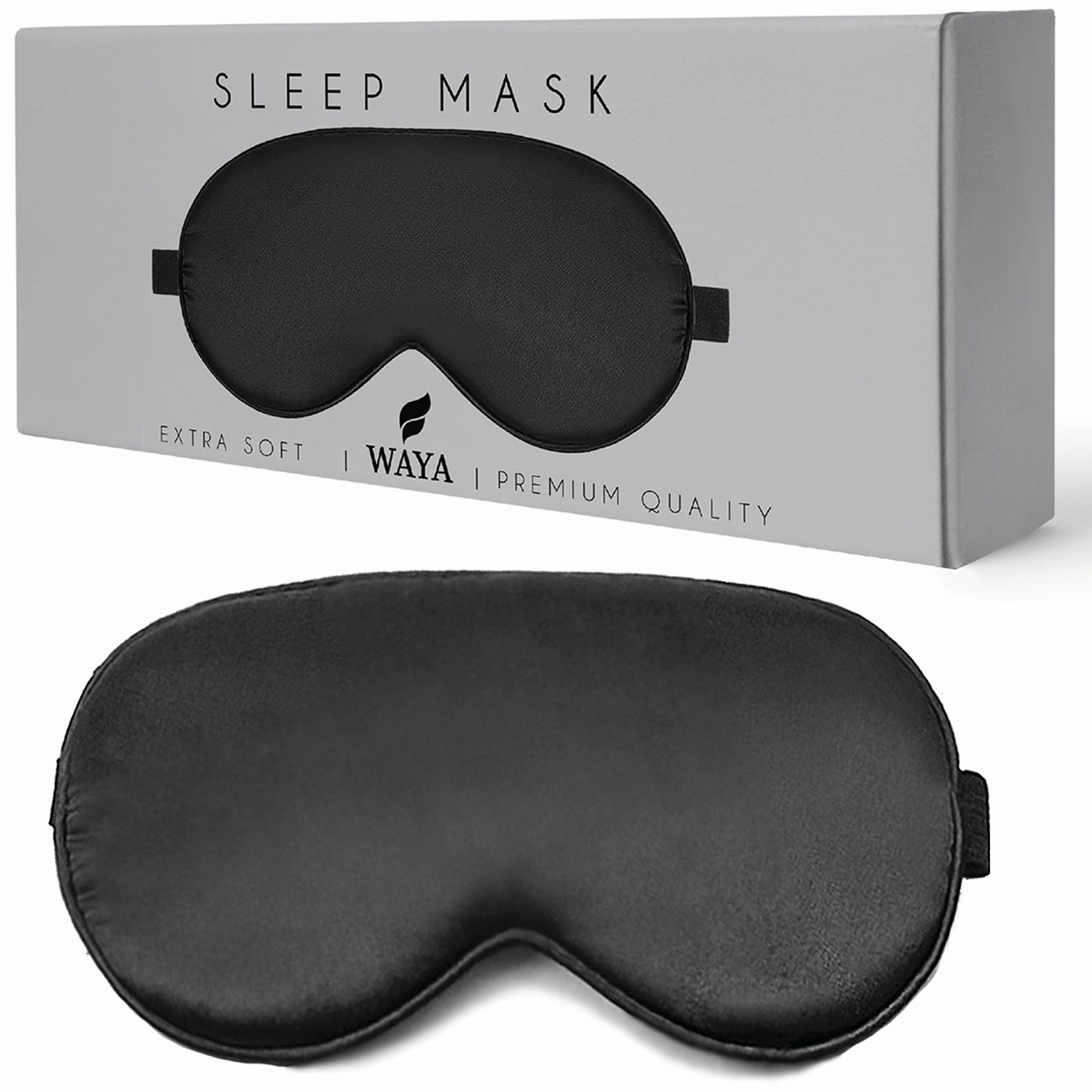WAYA Extra Soft Sleep Mask - Unimaski musta 1kpl
