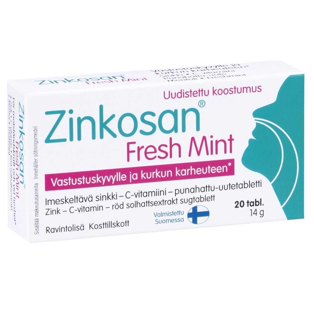 Zinkosan Fresh Mint Imeskelytabletti 20 tabl.