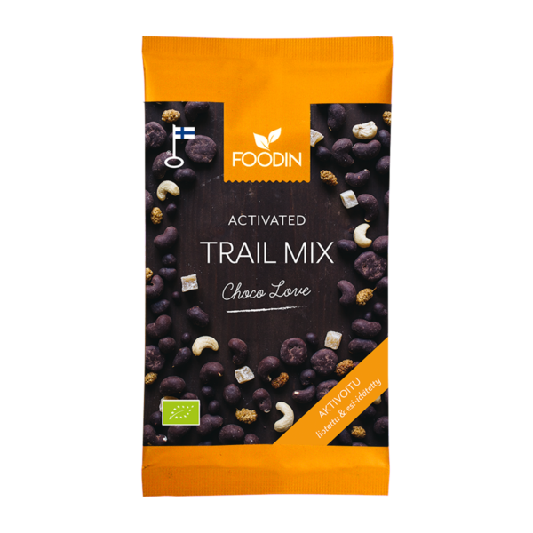 Foodin Trail Mix aktivoitu 70 g - Choco Love evässekoitus
