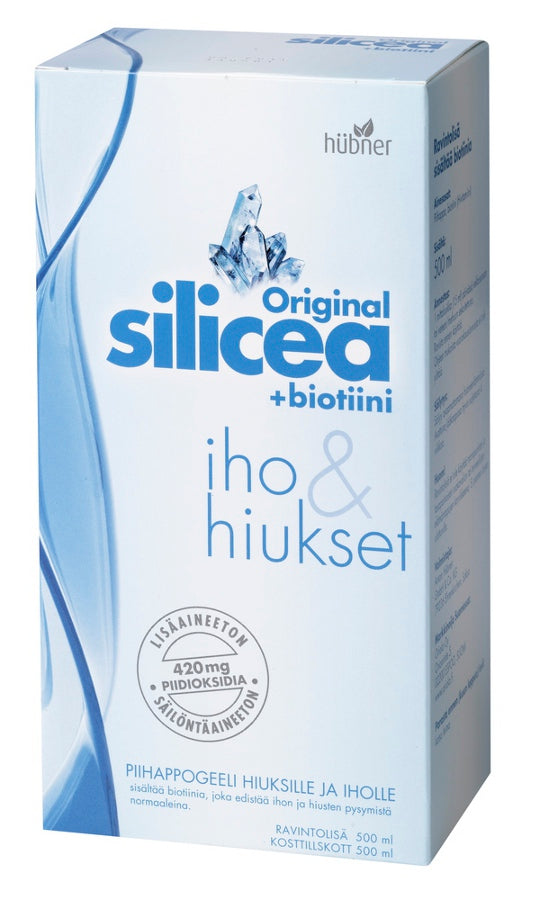Hubner Original Silicea + Biotiini piihappogeeli - Iho & Hiukset 500 ml