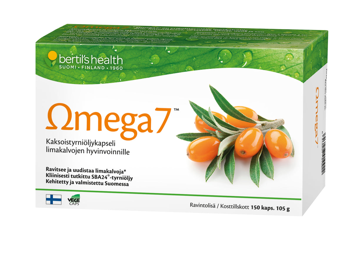 Bertil's Health Omega7 tyrniöljy 150 kaps.