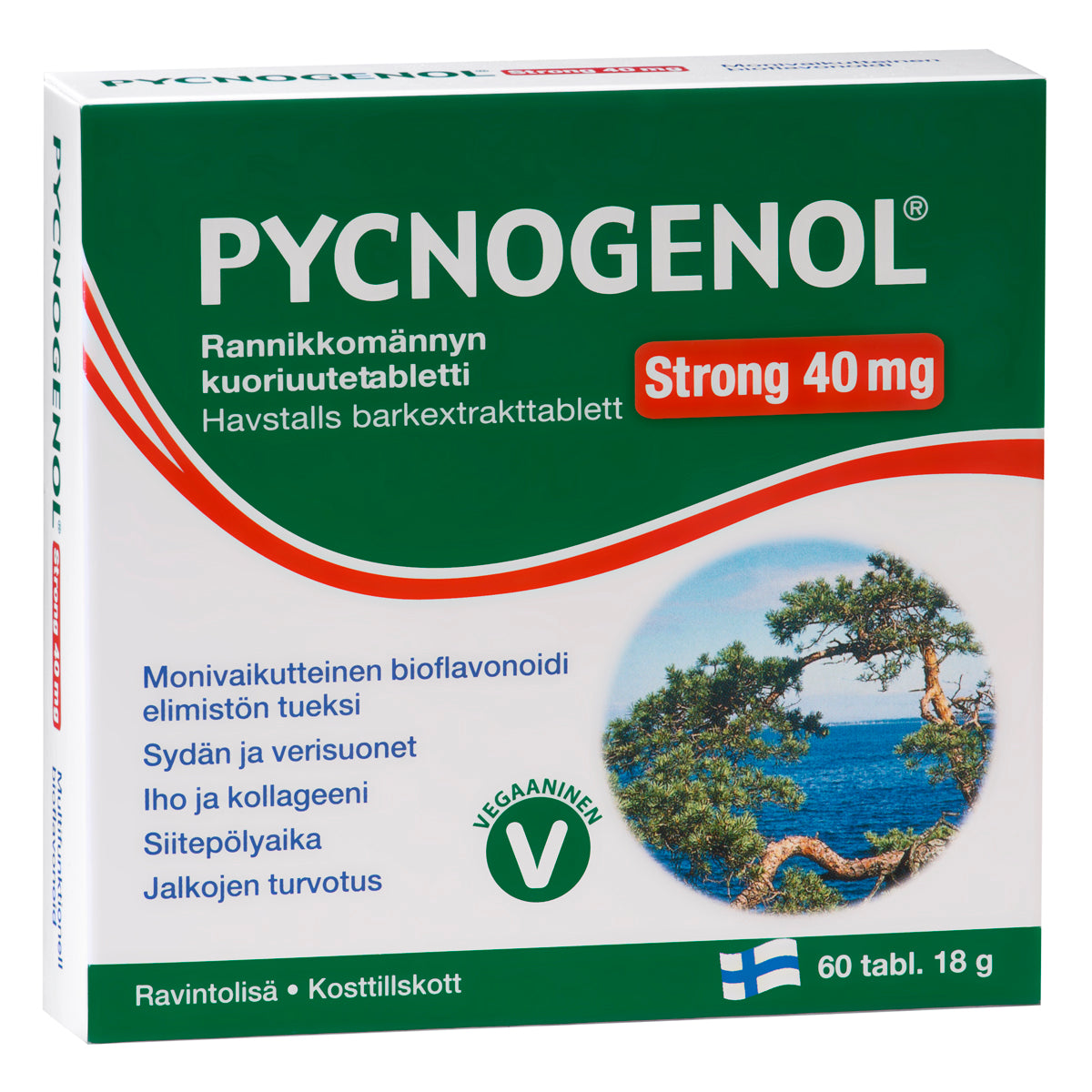 Pycnogenol Strong 40 mg - Rannikkomännyn kuoriuutetabletti 60 tabl.