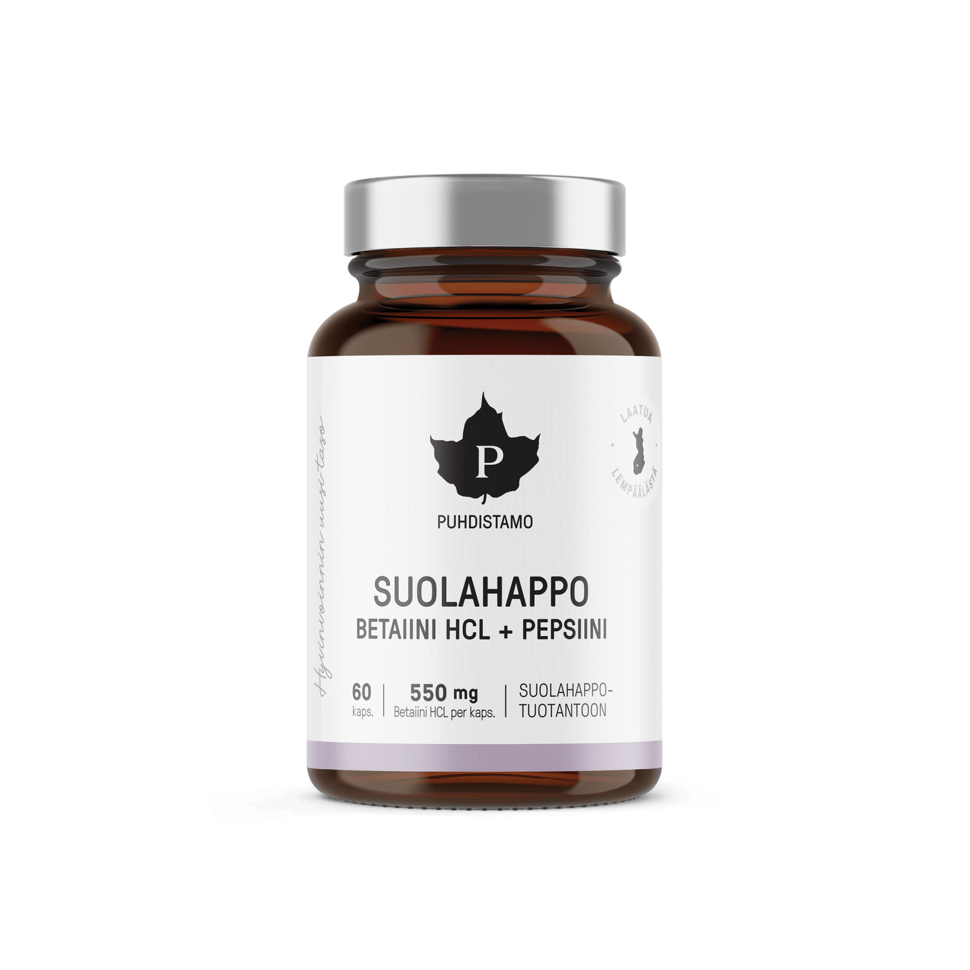 Puhdistamo Suolahappo - Betaiini HCL+pepsiini 60 kaps. - Sinunapteekki.fi