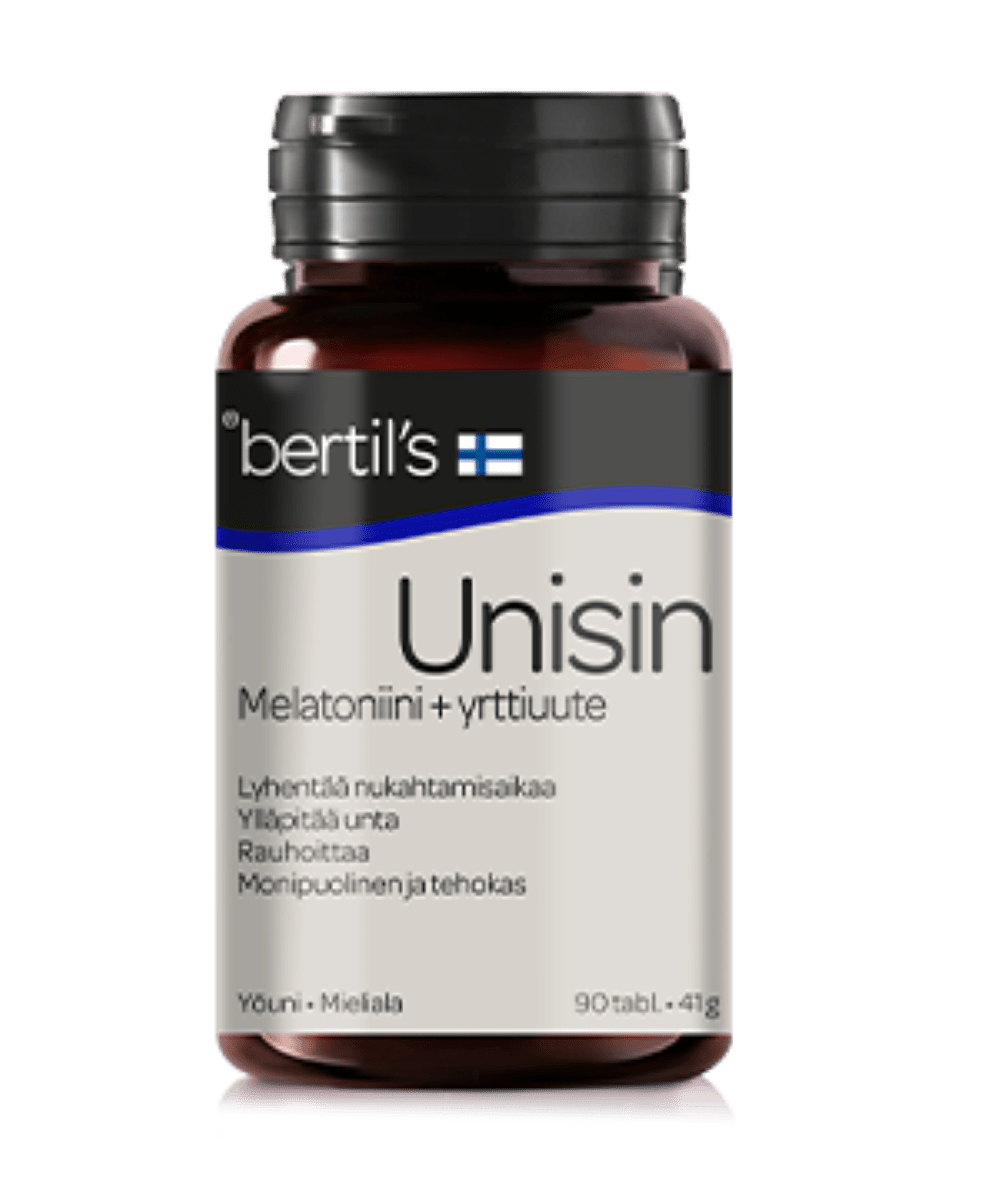 Bertil's Unisin 90 tabl. - Melatoniini+yrttiuute