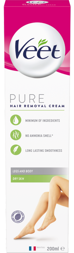 Veet Pure Hair Removal Cream Dry Skin Body & Legs - ihokarvanpoistovoide 200 ml
