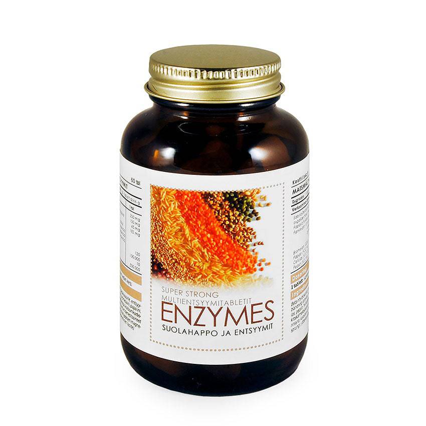 Aboa Medica Super Strong Enzymes - Multientsyymitabletit 60 tabl. - Päiväys 11/2024