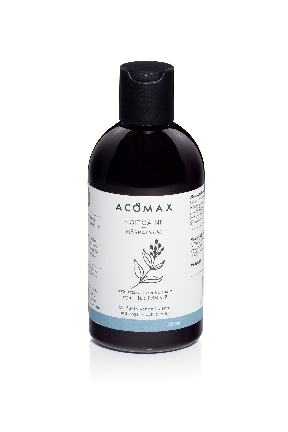 Acomax Hoitoaine - Kosteuttava turvehoitoaine hiuksille 250 ml