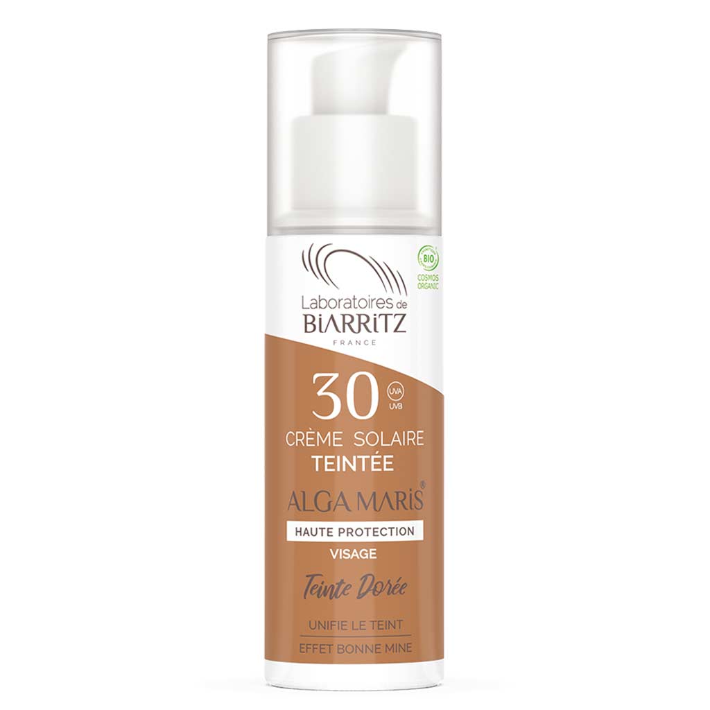 Alga Maris Sävyttävä aurinkovoide kasvoille Golden SPF30 - 50 ml - erä