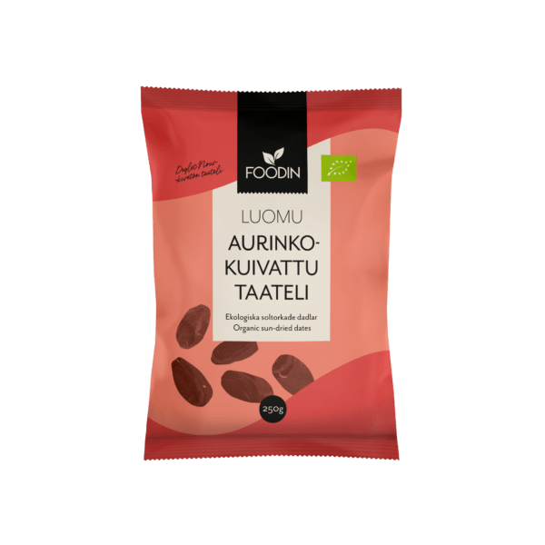 Foodin Aurinkokuivattu Taateli, Luomu 250 g