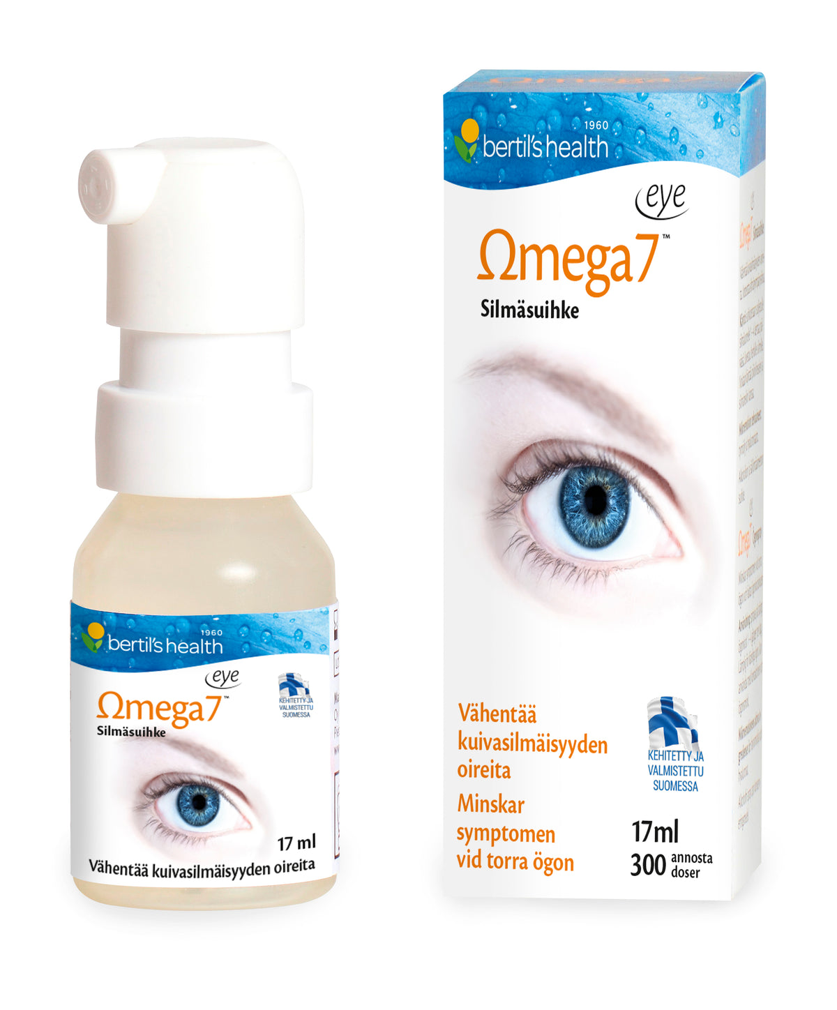 Bertil's Health Omega7 Eye - Silmäsuihke - Päiväys 10/2023