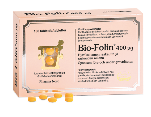 Pharma Nord Bio-Folin 400 µg - Foolihappo 180 tabl.