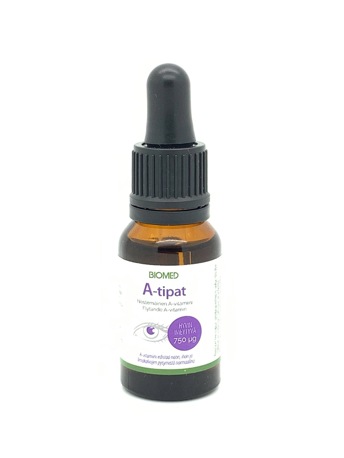 Biomed A-tipat - Nestemäinen A-vitamiini 15 ml