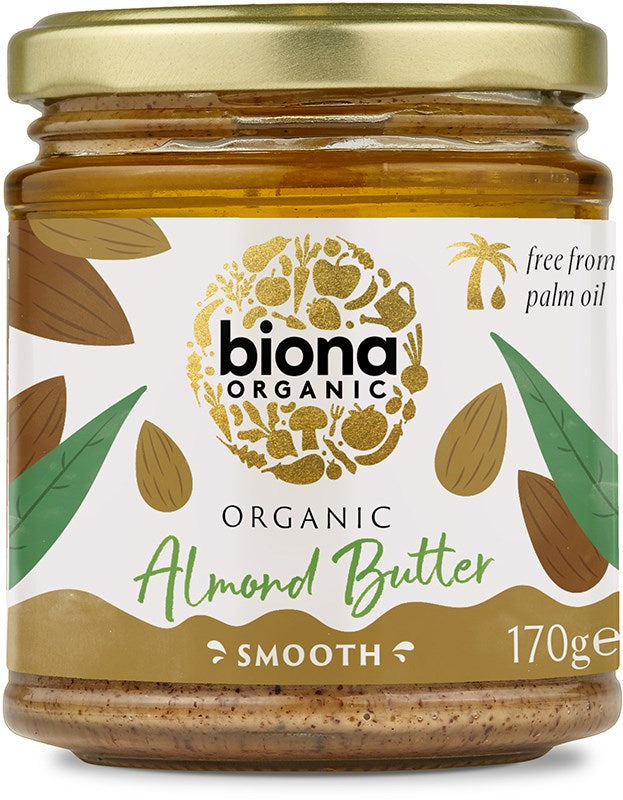Biona Organic Almond Butter Smooth - Luomu Mantelitahna 170 g