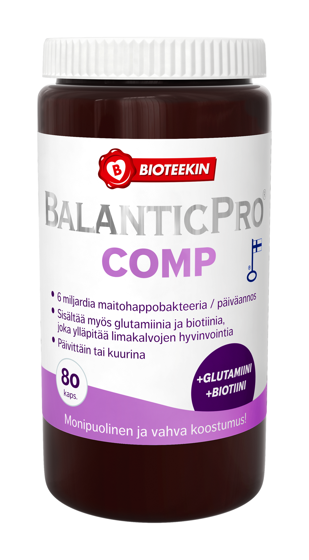 Bioteekin BalanticPro Comp - Maitohappobakteerivalmiste 80 kaps. - poistuu