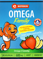 Bioteekin Omega Family mansikka-sitruuna 54 kpl