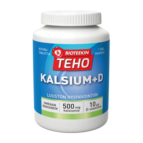 Bioteekin Teho Kalsium + D - luuston hyvinvointiin 80 tabl. - poistuu