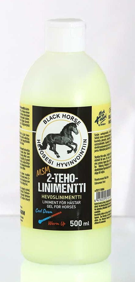Black Horse 2-Teholinimentti + MSM Hevosille 500 ml