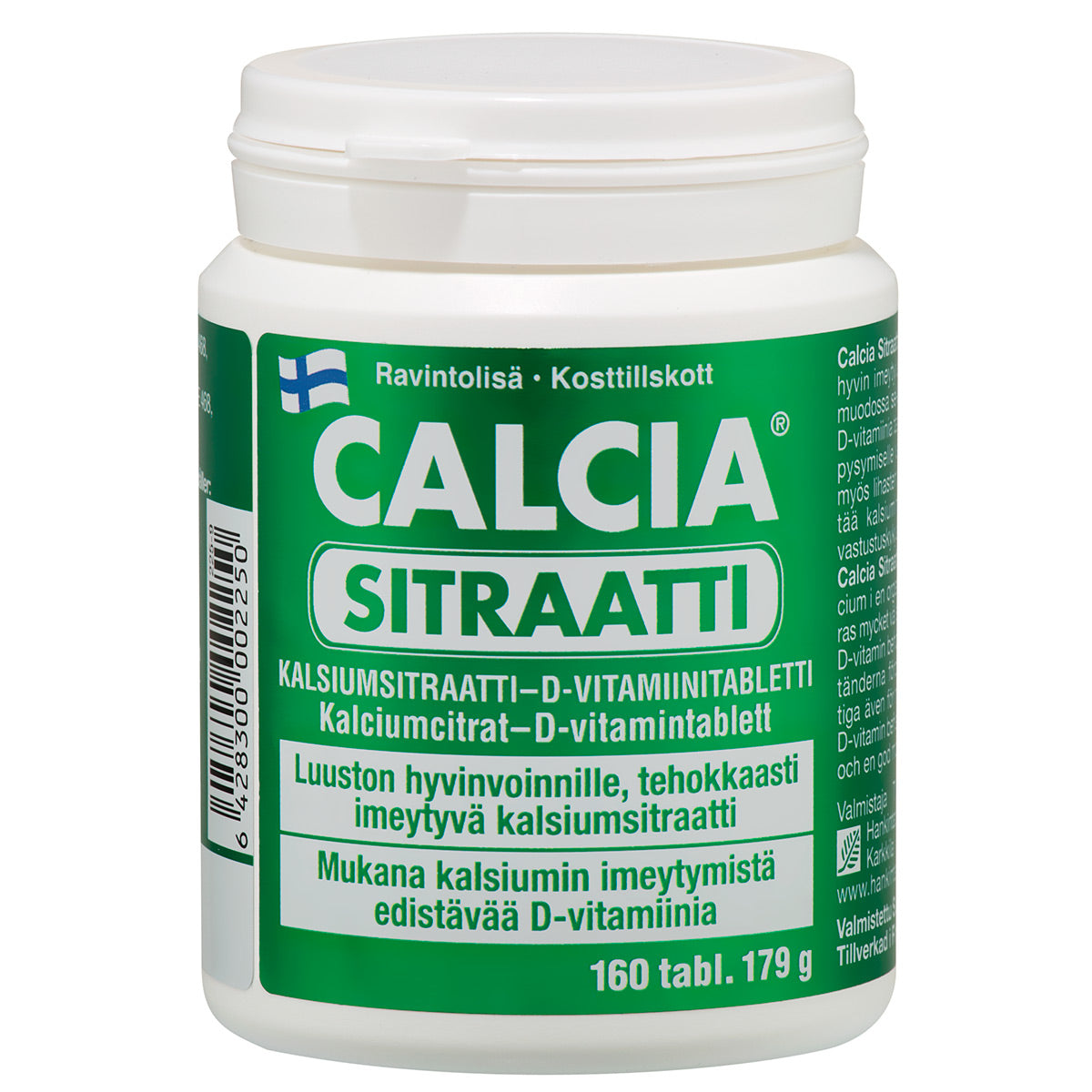 Calcia Sitraatti - Kalsiumsitraatti-D-vitamiinitabletti 160 tabl.