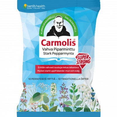 Carmolis Vahva Piparminttu kurkkukaramelli 75 g