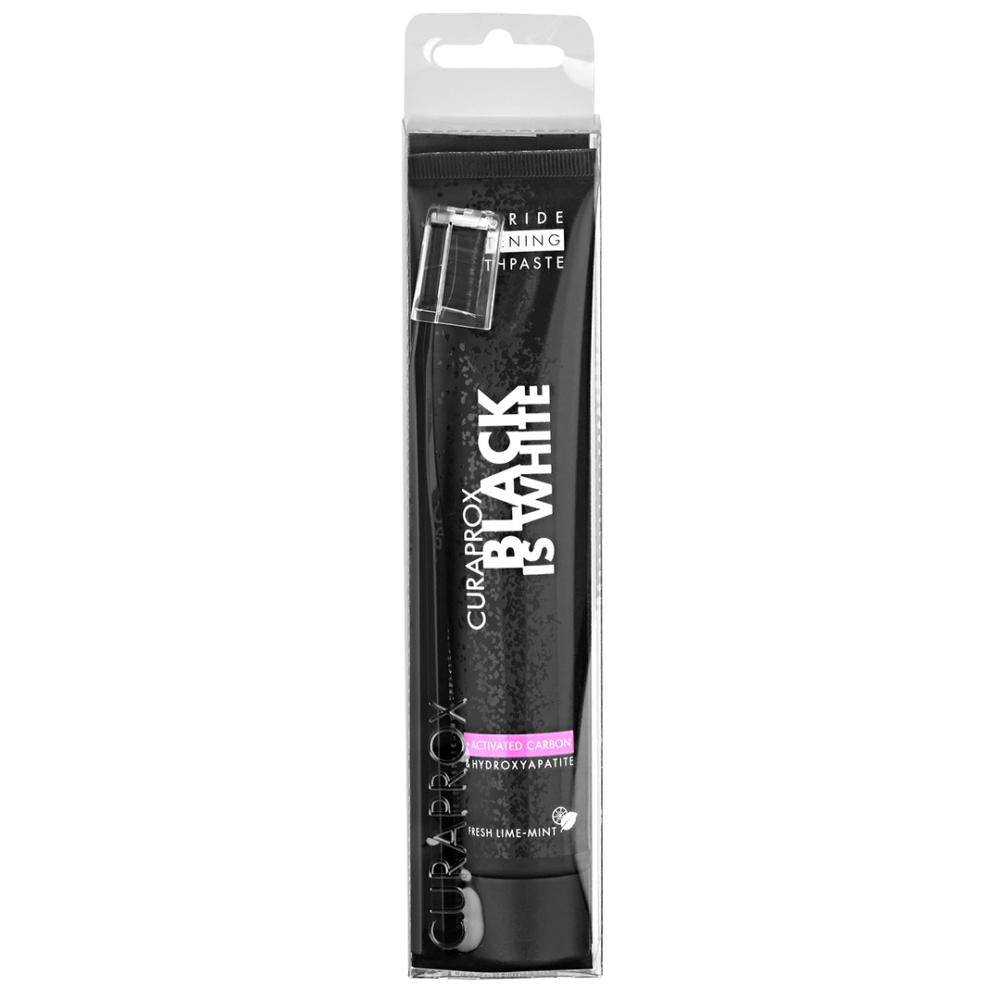 Curaprox Black is White hammastahna 90 ml +harja - Sinunapteekki.fi