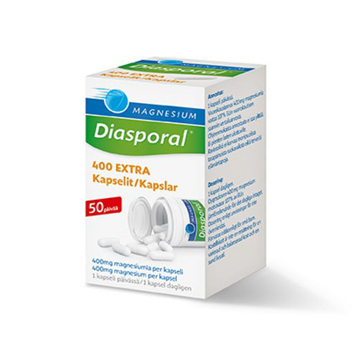 Magnesium Diasporal Extra 400 mg kapselit - 50 päiväannosta