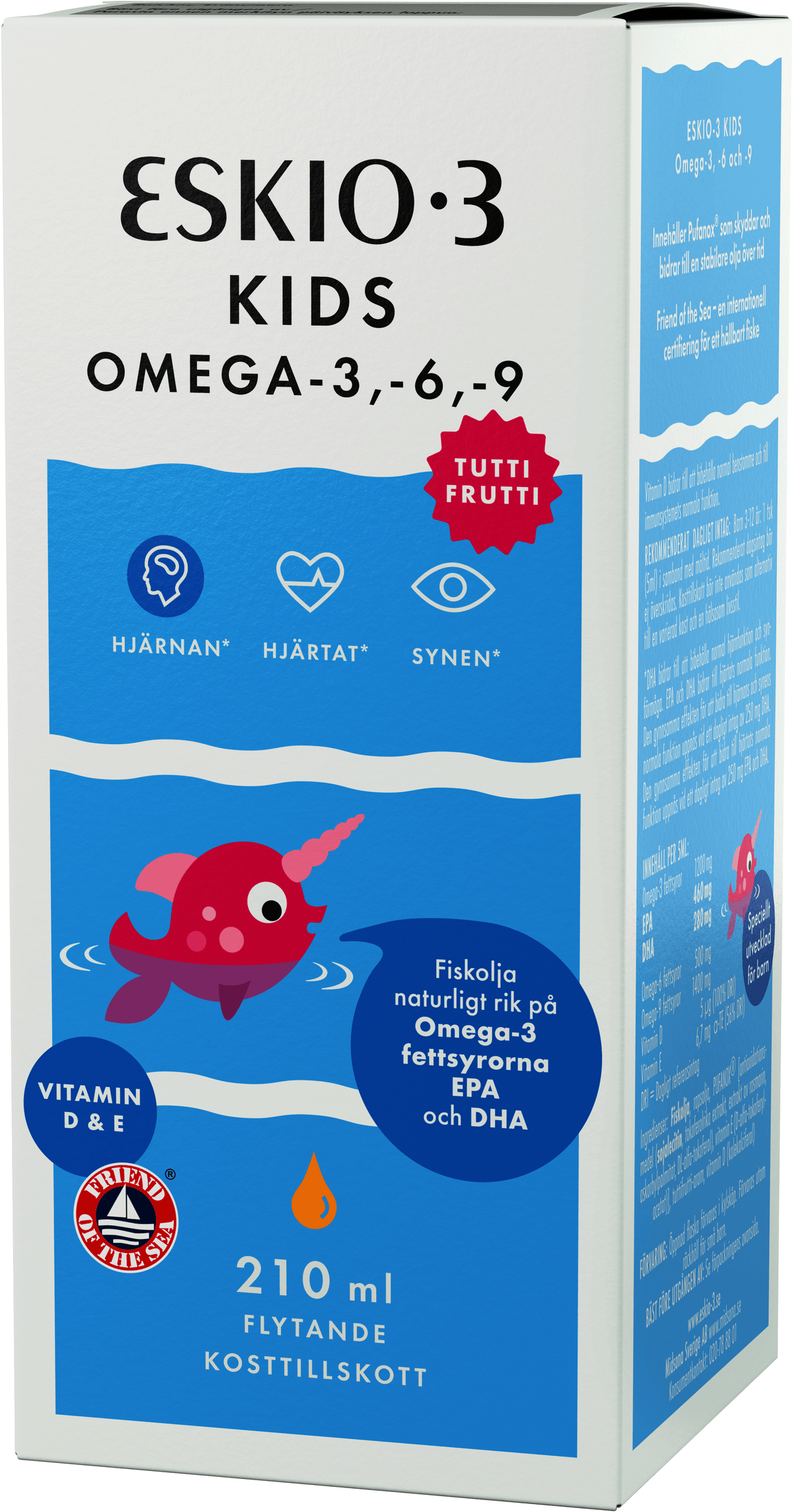 Eskio-3 Kids Omega-3 Kalaöljy 210 ml - maku tuttifrutti