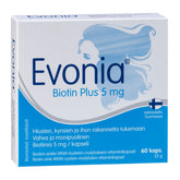 Evonia Biotin Plus 5 mg 60 kaps.