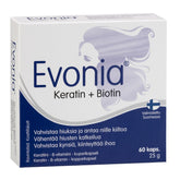 Evonia Keratin + Biotin - Keratiini-biotiinikapseli 60 kaps.