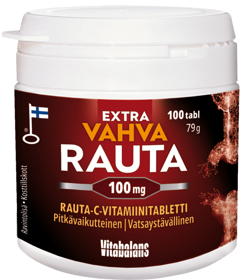 Extra Vahva Rauta 100 mg - Pitkävaikutteinen, vatsaystävällinen