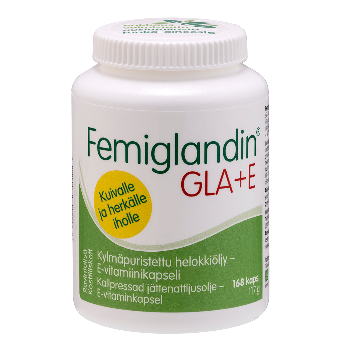 Femiglandin GLA+E - Helokkiöljy-E-vitamiinikapseli 168 kaps.