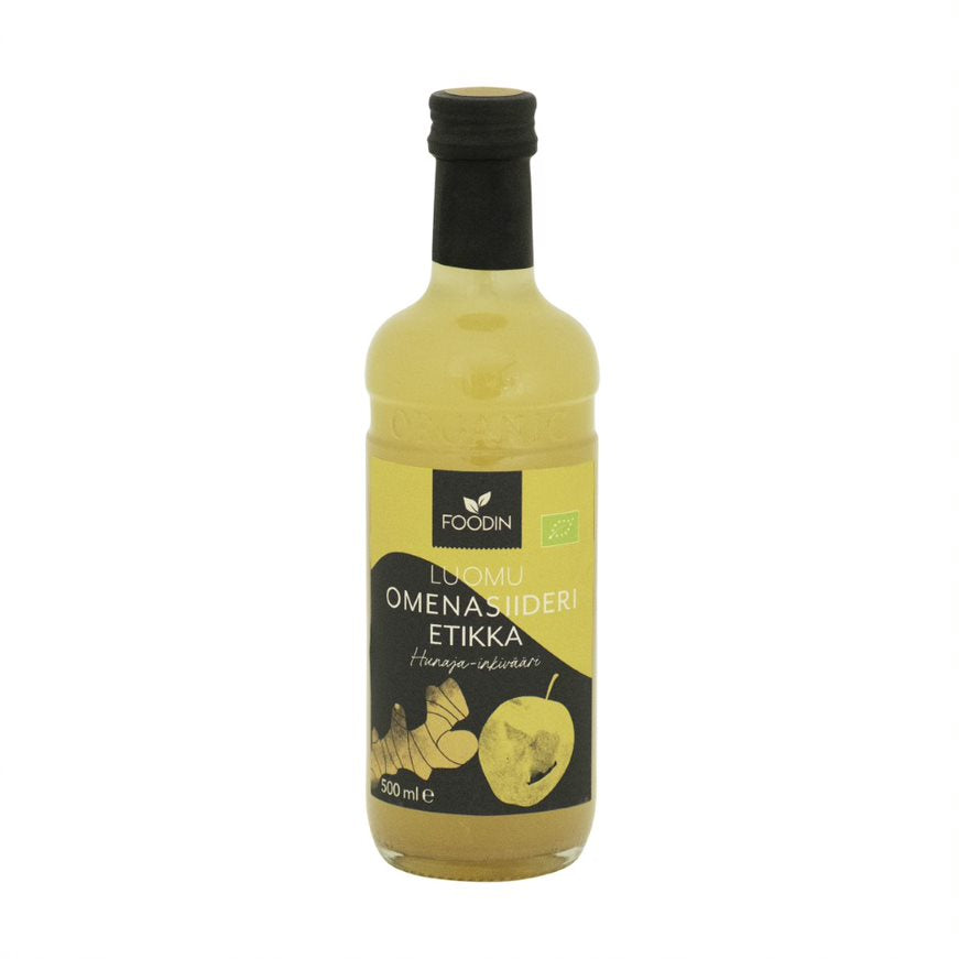 Foodin Apple Cider Vinegar Honey & Ginger - Omenasiiderietikka hunaja -inkivääri 500 ml