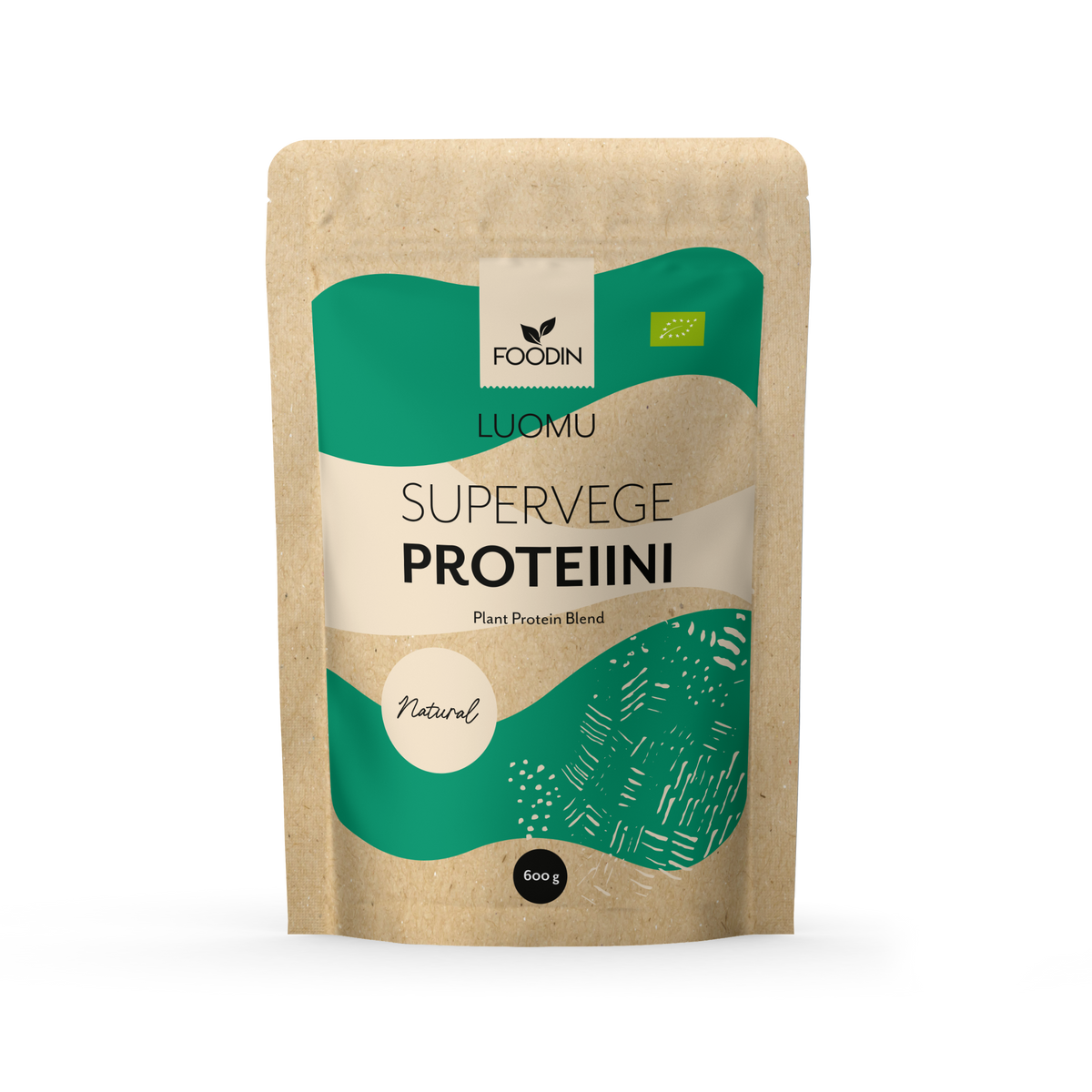Foodin Luomu Supervege Proteiini Natural 600 g